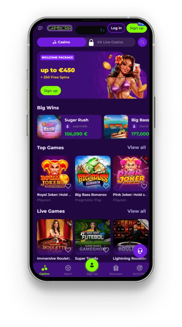 Gambloria application